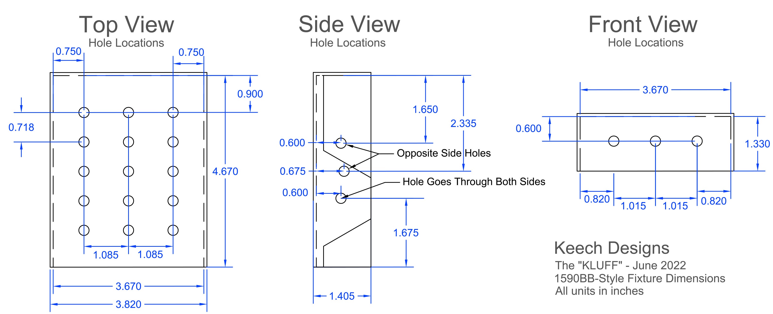1590BB Drill Template Paper Template Alternative | Keech Design